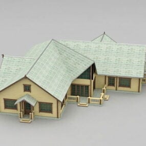 3д модель загородного фермерского дома