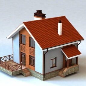 Rustikální venkovský dům 3D model