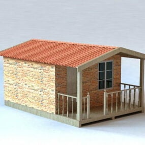 Petite cabane en brique modèle 3D