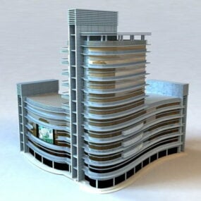 Modelo 3D de design comercial de shopping center