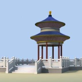 Model 3D chińskiego okrągłego pawilonu