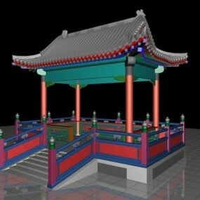 3D-Modell des chinesischen Pavillons