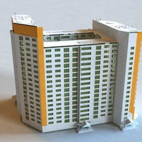 Hospital Building Construction 3d model