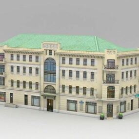 Old Tenement Buildings 3d model