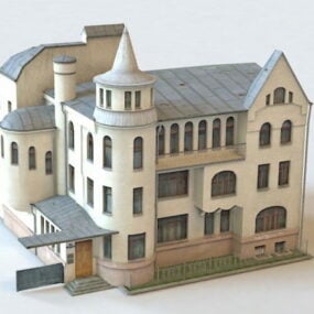 लो पॉली रशियन हाउस 3डी मॉडल