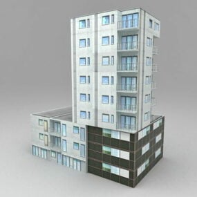 Residentieel commercieel gebouwontwerp 3D-model