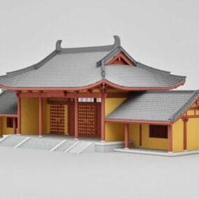 寺庙三门门3d模型
