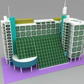 مدل سه بعدی ساختمان های مدرن هتل