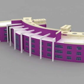 3д модель здания публичной библиотеки