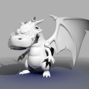 Roztomilý 3D model draka
