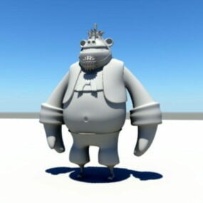 Cartoon-Gorilla-3D-Modell