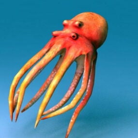 Octopus Animated Rig 3d model