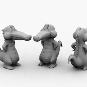 Crocodile de dessin animé modèle 3D