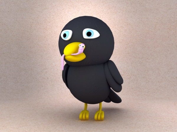 Cartoon Crow Bird