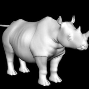 Blanc Rhino 3d modèle