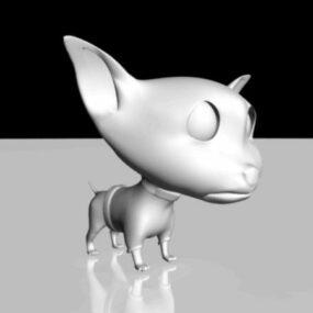 Model 3D uroczego szczeniaka z kreskówek