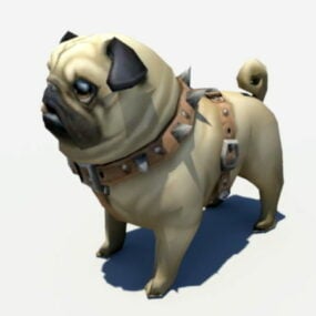 Pug Puppy Rig 3d model