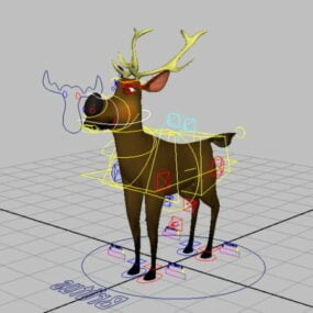 Animowany zestaw do łosia z zestawem 3D