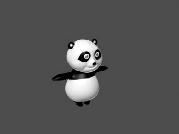 Cartoon Panda Bear Free 3d Model - .Max - Open3dModel