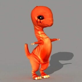 Bebé dragón de fuego modelo 3d