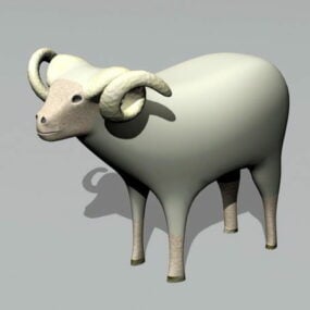 Modelo 3d de ovelha dos desenhos animados
