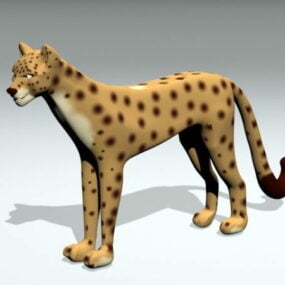 3д модель красивого гепарда