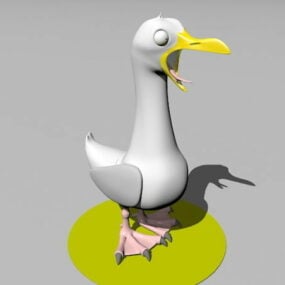 کارتونی مرغ دریایی مدل سه بعدی