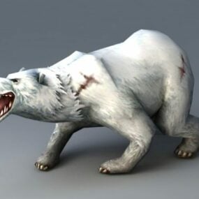 דגם תלת מימד של דגם אנימציה של דוב קוטב