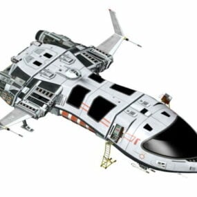 Modello 3d futuristico di concetto dell'astronave