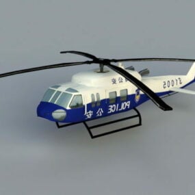 China Police Helicopter 3d-model