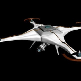 طائرة بدون طيار مع كاميرا نموذج 3D