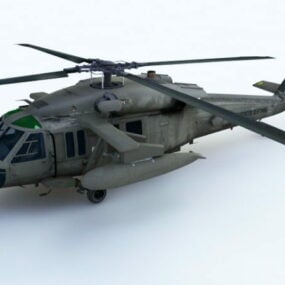 Uh-60 بلاك هوك نموذج مروحية ثلاثية الأبعاد