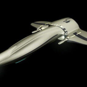 Modelo 3D de avião espacial de ficção científica