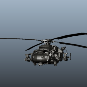 Uh-60 블랙호크 헬리콥터 3d 모델