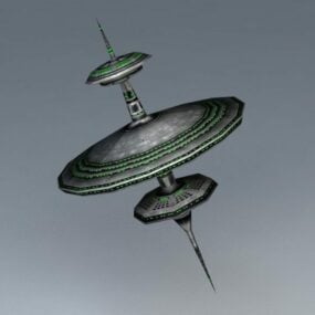 3D model sci-fi vesmírné stanice