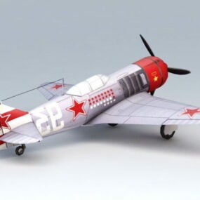 Ww2 Σοβιετικό αεροσκάφος La-7 3d μοντέλο