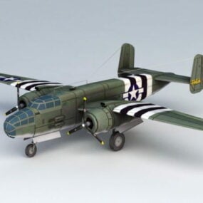 WW2 American B25 Bomber 3d-modell