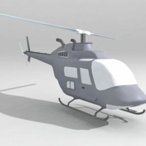 Lowpoly 3д модель вертолета