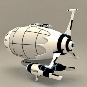 Anime 3D model vesmírné lodi
