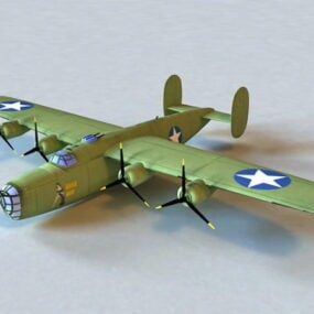 Avion bombardier B-24 Liberator modèle 3D