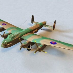 3д модель тяжелого бомбардировщика Авро Ланкастер