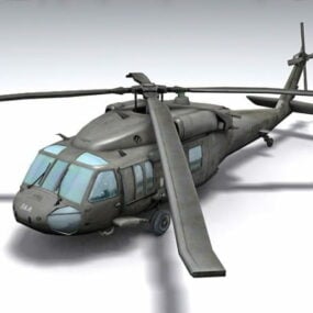 3d модель вертольота Black Hawk