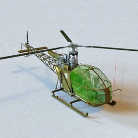 3d модель гелікоптера Alouette II
