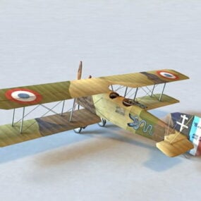 Breguet 14 Fransız Bombardıman Uçağı 3D model