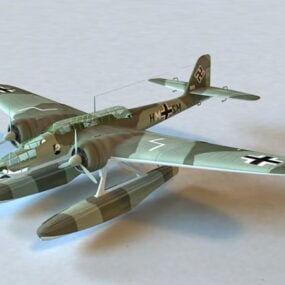Han 115 C-1 Torpedo Bomber Seaplane 3d-modell