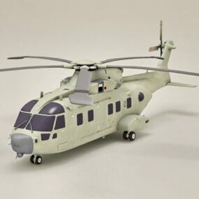 AW101 ヘリコプター マーリン 3D モデル
