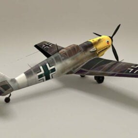 Model 2D niemieckiego samolotu myśliwskiego Bf 109 z II wojny światowej