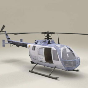 Modello 3d dell'elicottero leggero