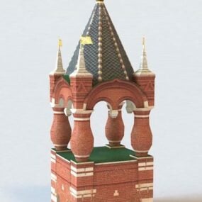Russia Red Tower 3d model