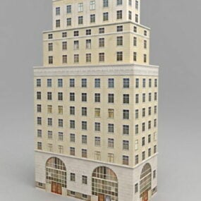 Old Office Architecture Exterior 3d model